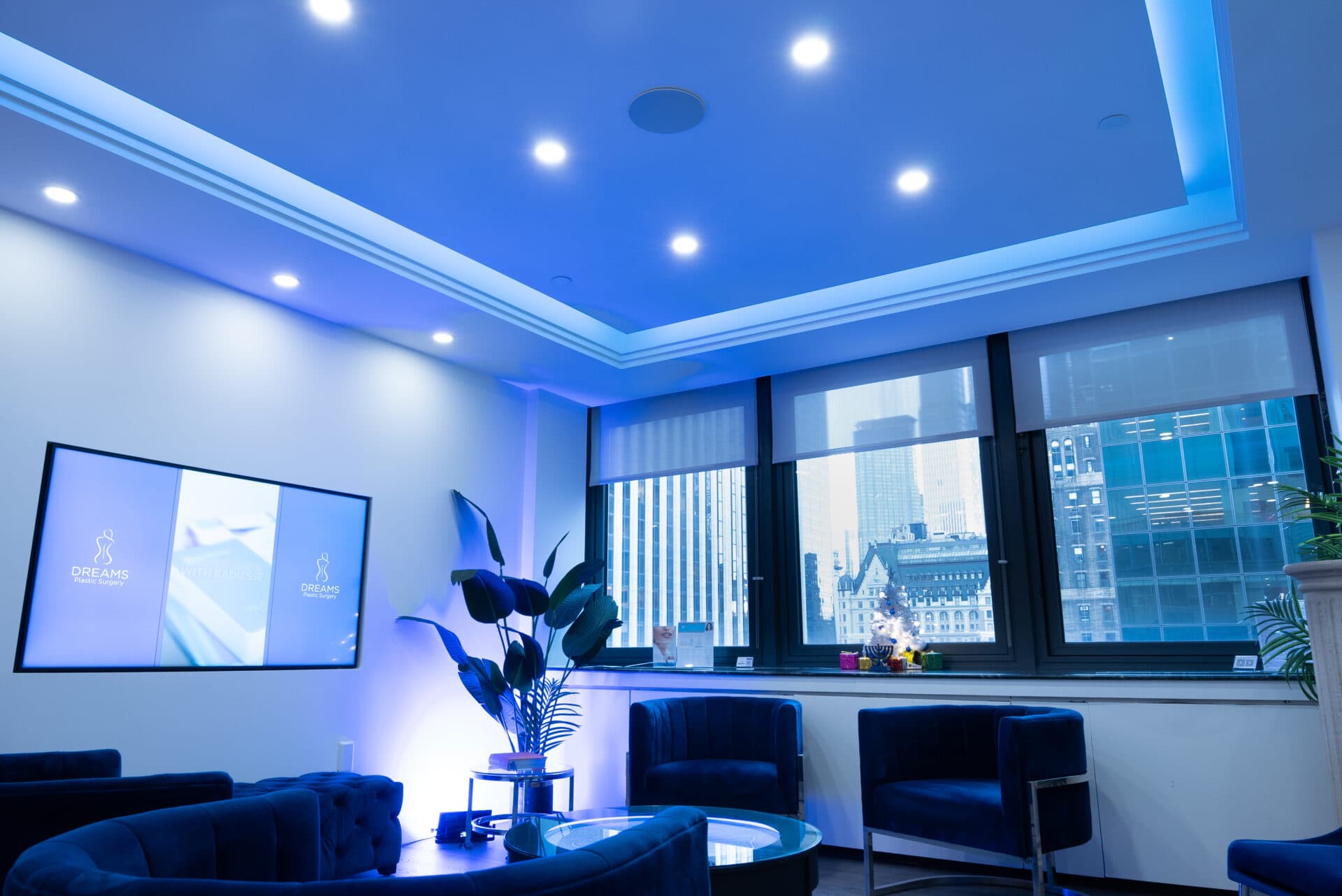 Reception lounge at the Madison Avenue practice