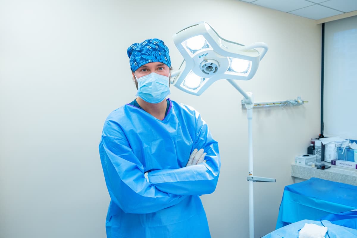 Dr. Sergei Kalsow in the operating room